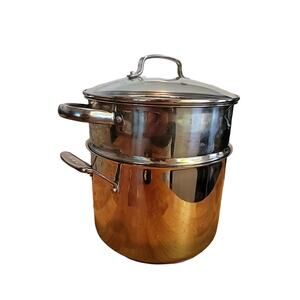 Cuisinart Stock Pot 8 Qt Model #766-24 Stainless Steel Stockpot w/cover, Steamer